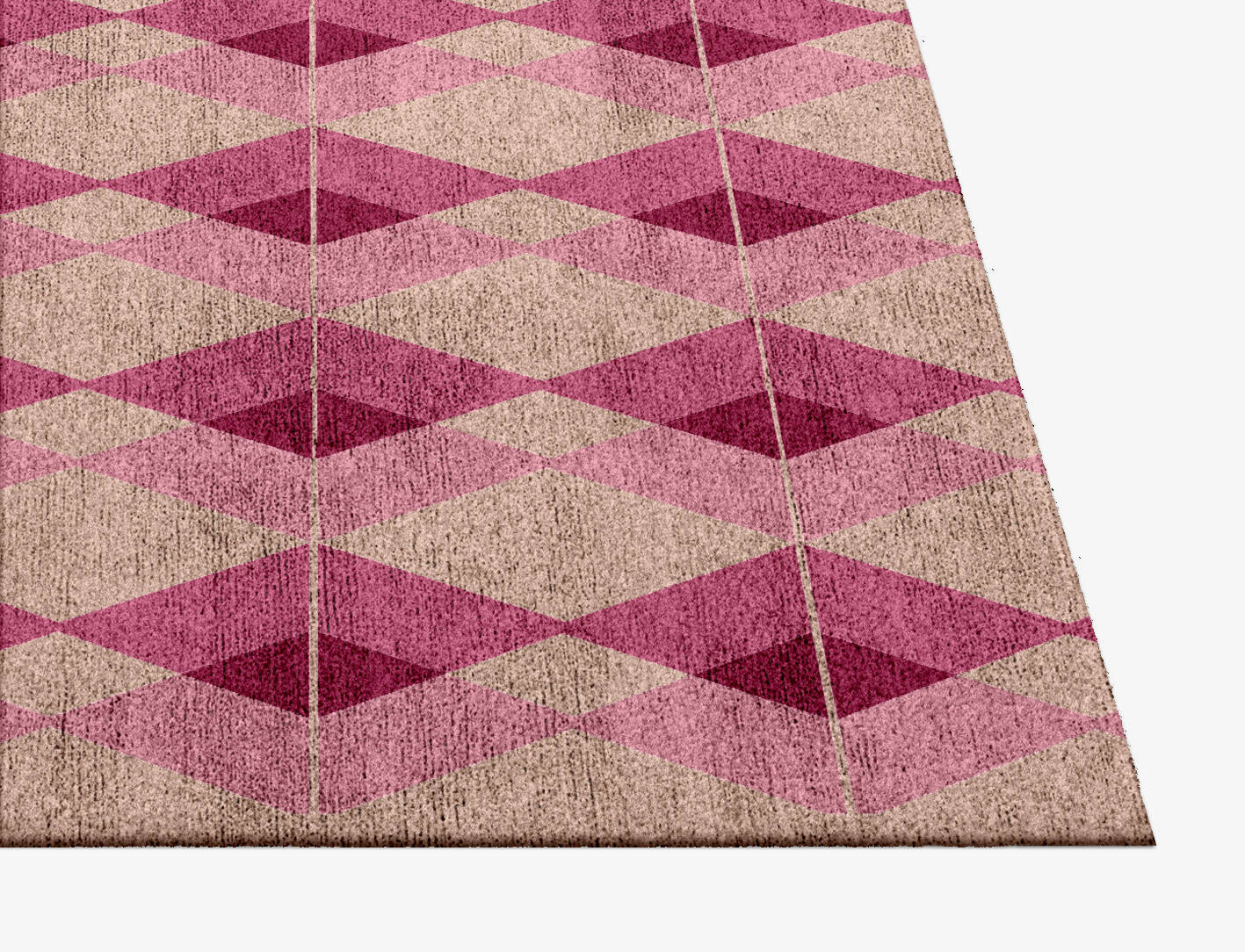 Femina Geometric Square Hand Knotted Bamboo Silk Custom Rug by Rug Artisan