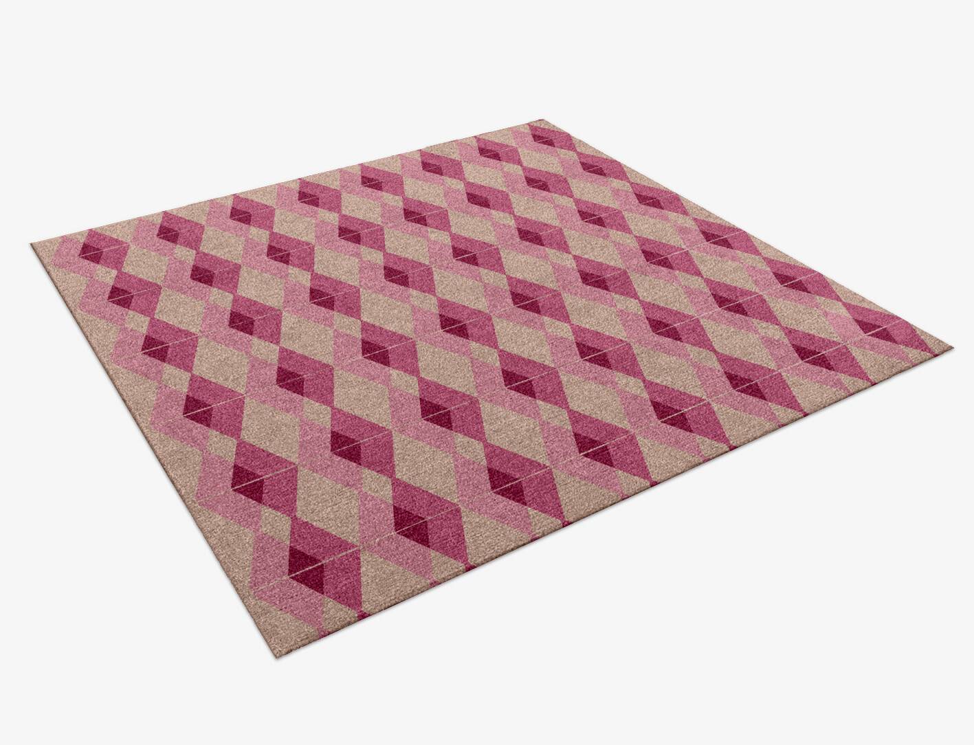 Femina Geometric Square Hand Knotted Tibetan Wool Custom Rug by Rug Artisan