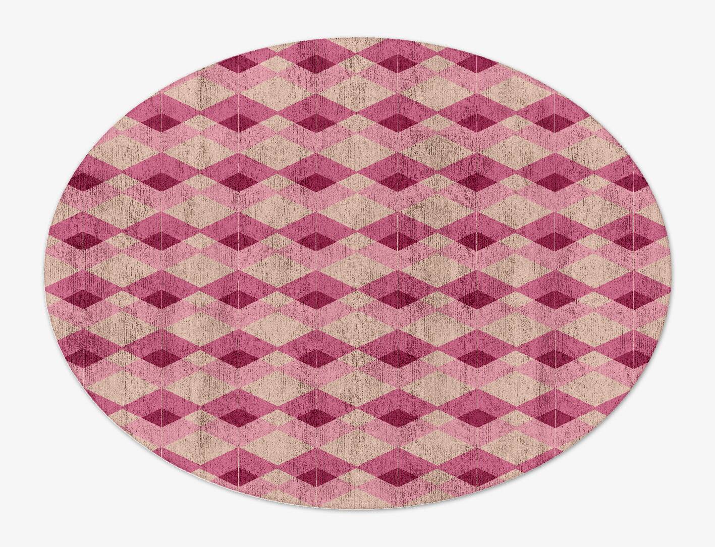 Femina Geometric Oval Hand Tufted Bamboo Silk Custom Rug by Rug Artisan