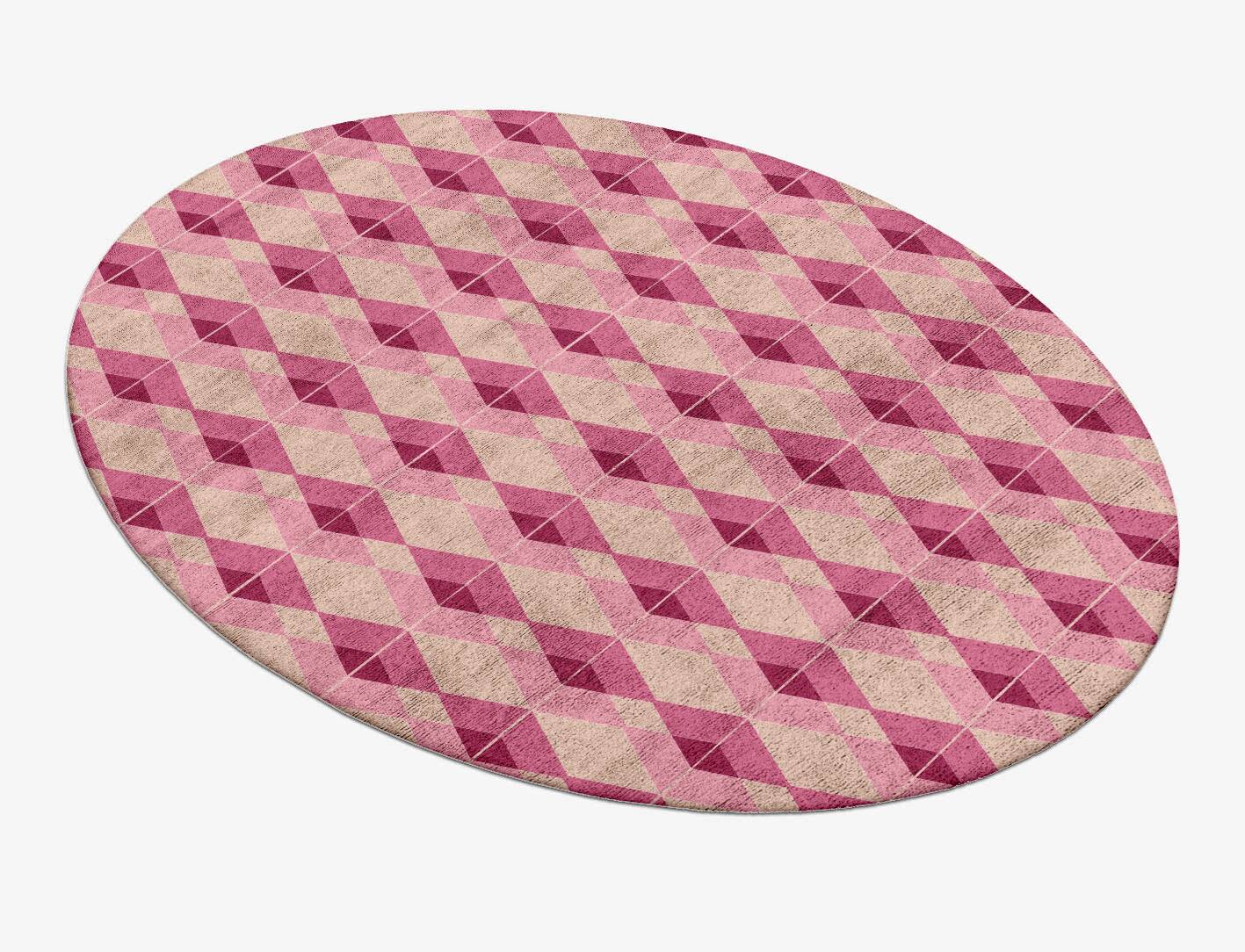 Femina Geometric Oval Hand Tufted Bamboo Silk Custom Rug by Rug Artisan