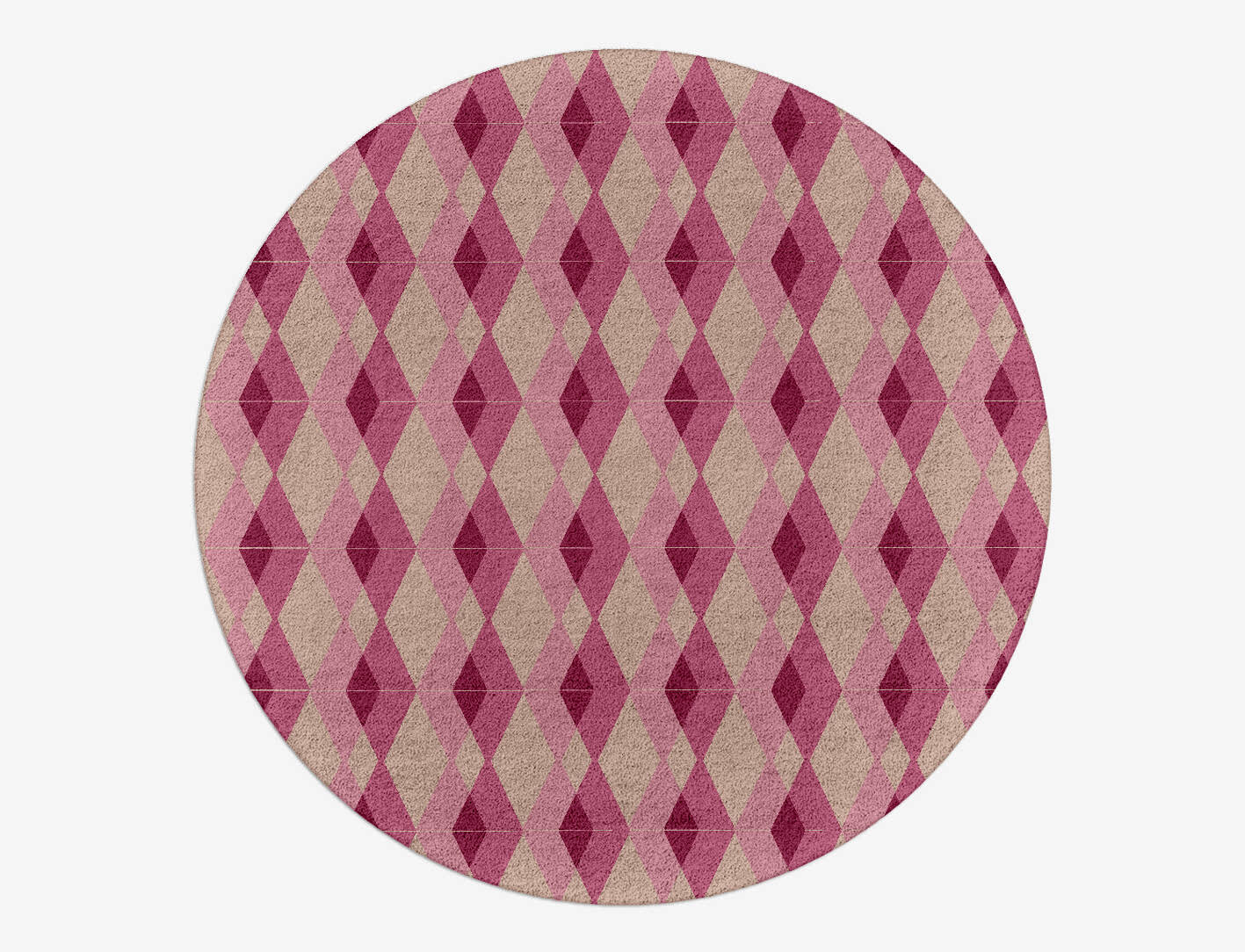 Femina Geometric Round Hand Tufted Pure Wool Custom Rug by Rug Artisan