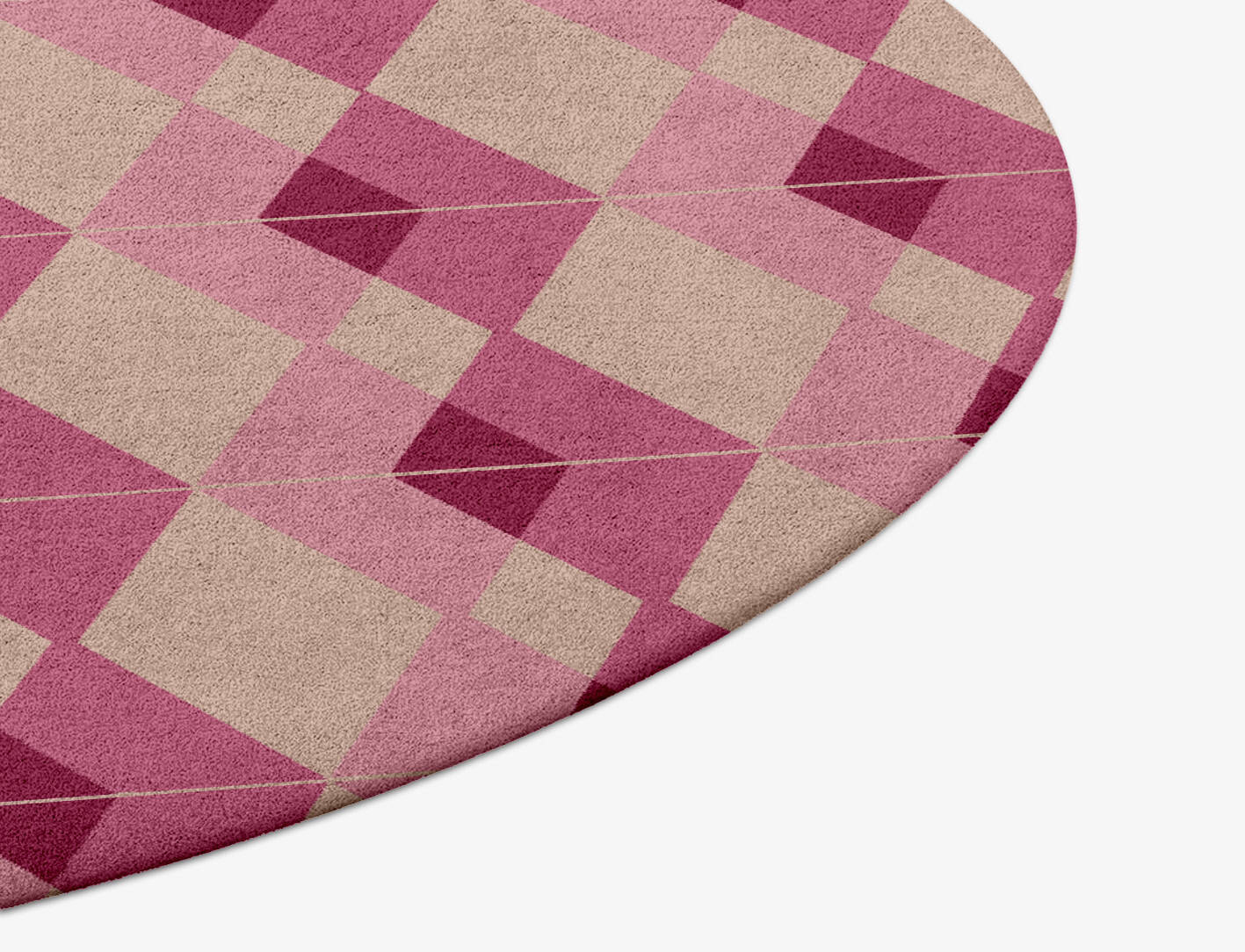 Femina Geometric Round Hand Tufted Pure Wool Custom Rug by Rug Artisan