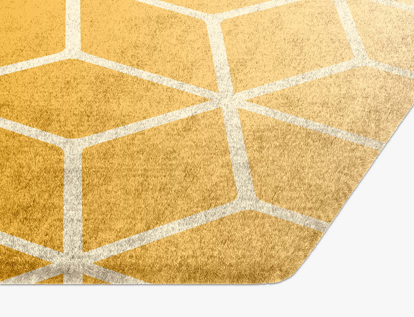 Fettle Ombre Hexagon Hand Knotted Bamboo Silk Custom Rug by Rug Artisan