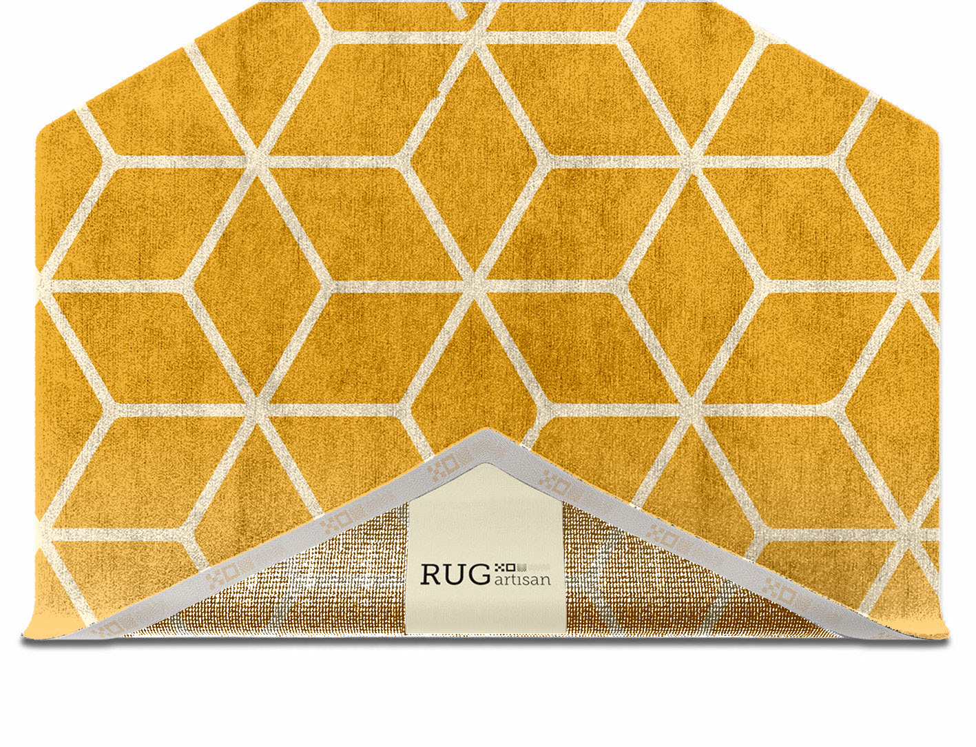 Fettle Ombre Hexagon Hand Knotted Bamboo Silk Custom Rug by Rug Artisan