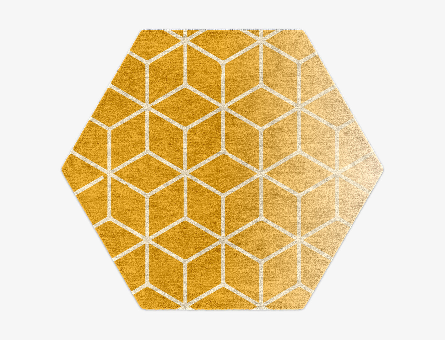 Fettle Ombre Hexagon Hand Knotted Tibetan Wool Custom Rug by Rug Artisan