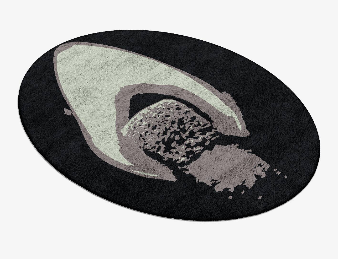 Feu Abstract Oval Hand Tufted Bamboo Silk Custom Rug by Rug Artisan