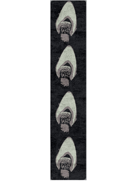 Feu Abstract Runner Hand Tufted Bamboo Silk Custom Rug by Rug Artisan