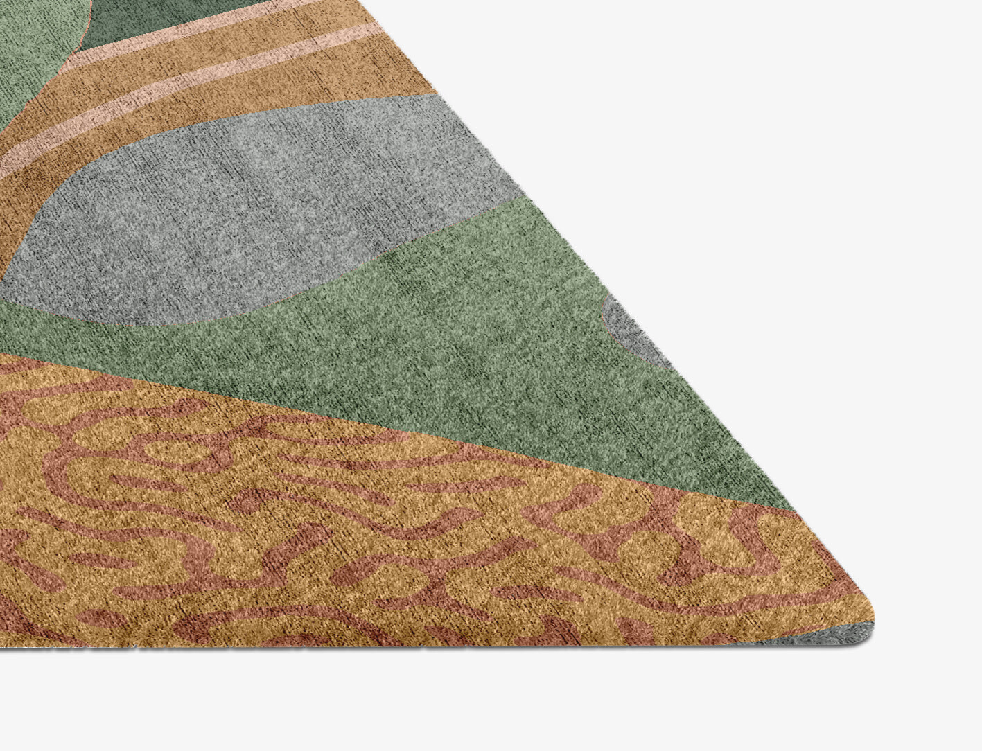 Ficus Field of Flowers Diamond Hand Knotted Bamboo Silk Custom Rug by Rug Artisan