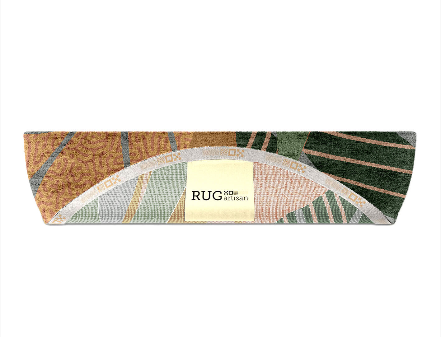 Ficus Field of Flowers Halfmoon Hand Knotted Bamboo Silk Custom Rug by Rug Artisan