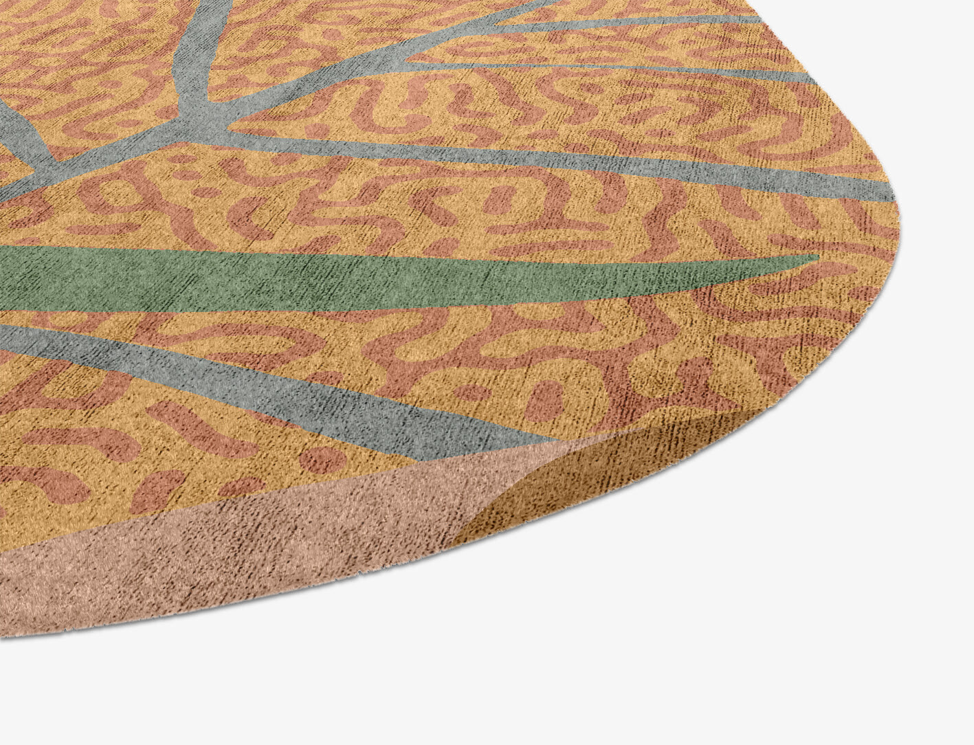 Ficus Field of Flowers Oblong Hand Knotted Bamboo Silk Custom Rug by Rug Artisan