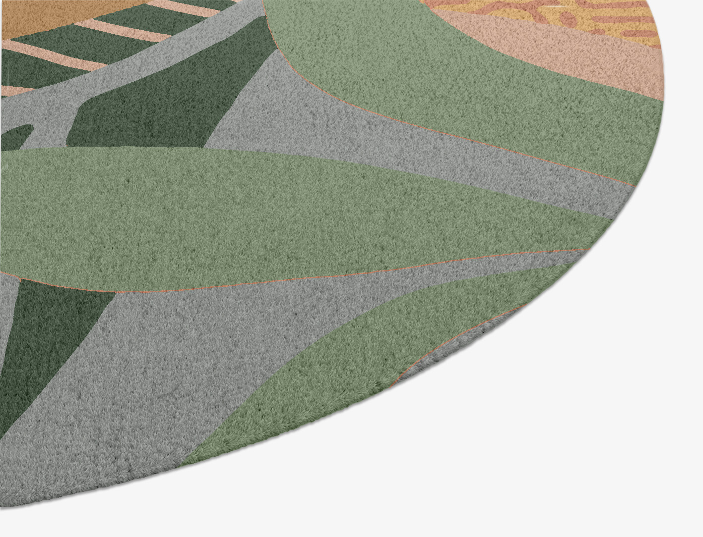 Ficus Field of Flowers Oval Hand Knotted Tibetan Wool Custom Rug by Rug Artisan