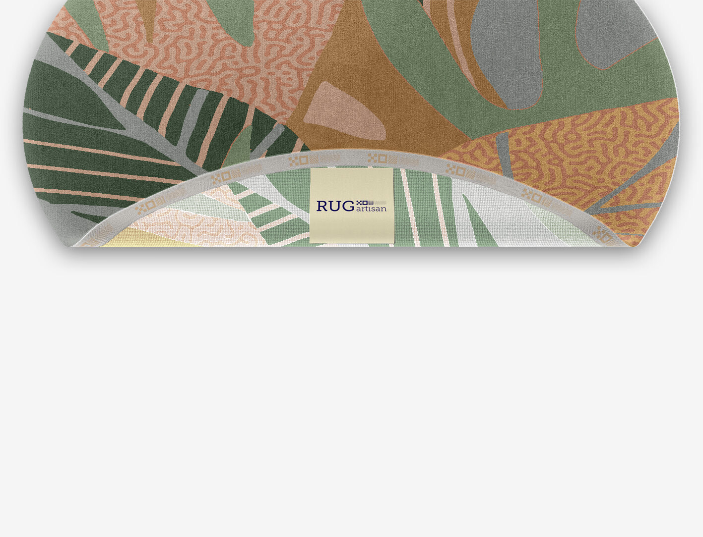 Ficus Field of Flowers Oval Hand Knotted Tibetan Wool Custom Rug by Rug Artisan