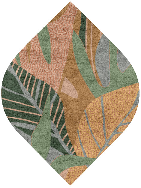 Ficus Field of Flowers Ogee Hand Tufted Bamboo Silk Custom Rug by Rug Artisan