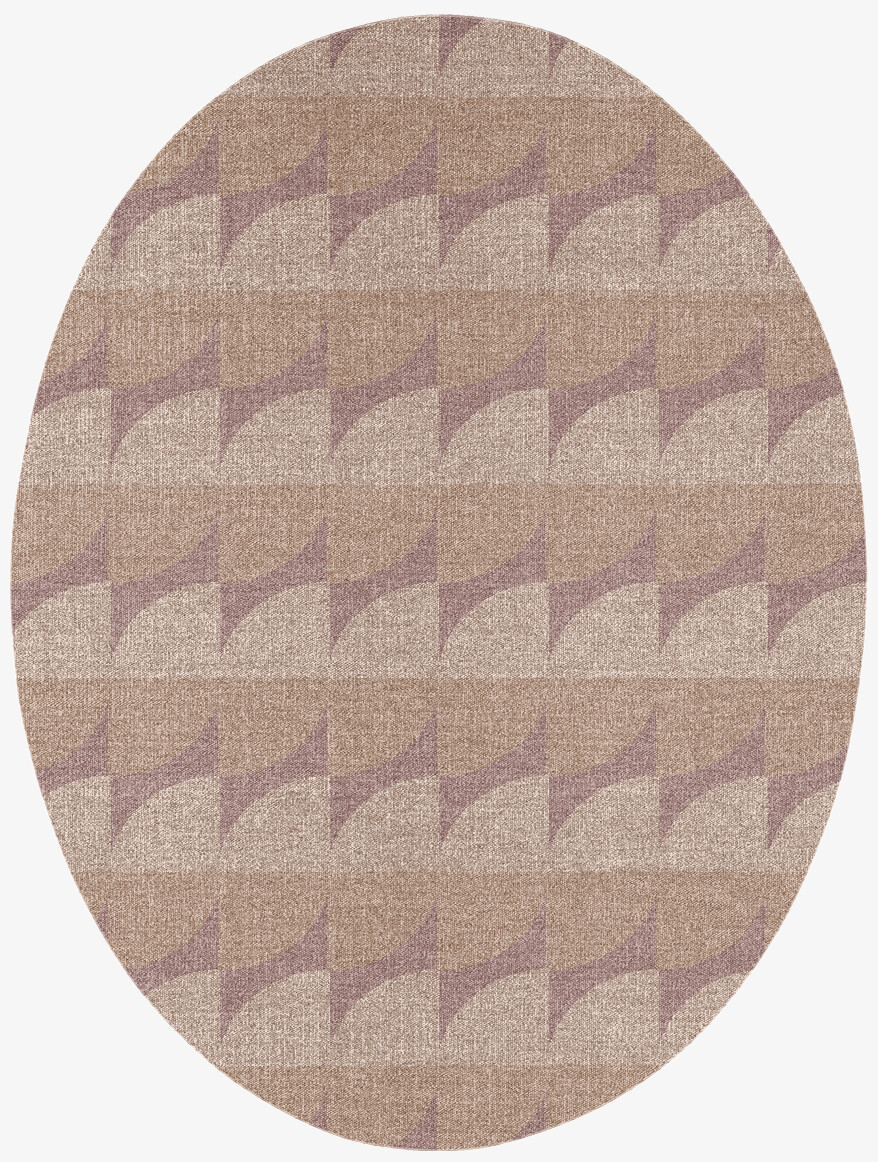 Fiddle Geometric Oval Flatweave New Zealand Wool Custom Rug by Rug Artisan