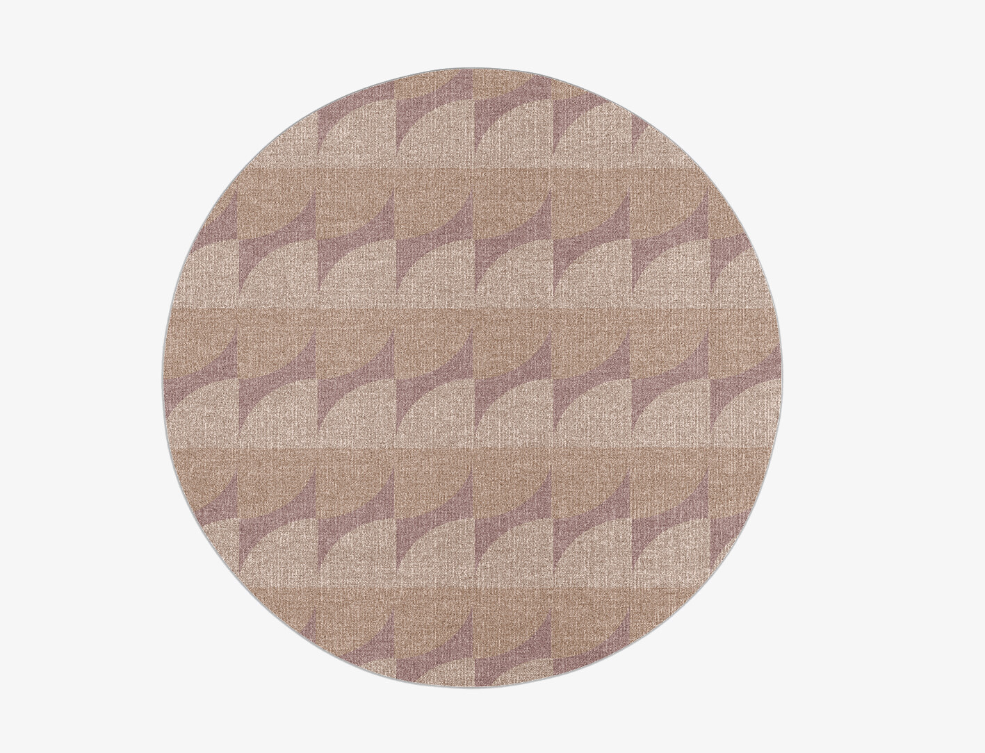 Fiddle Geometric Round Flatweave New Zealand Wool Custom Rug by Rug Artisan