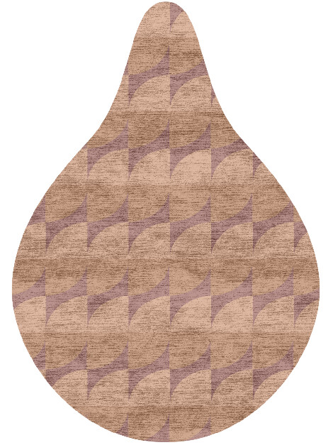Fiddle Geometric Drop Hand Knotted Bamboo Silk Custom Rug by Rug Artisan