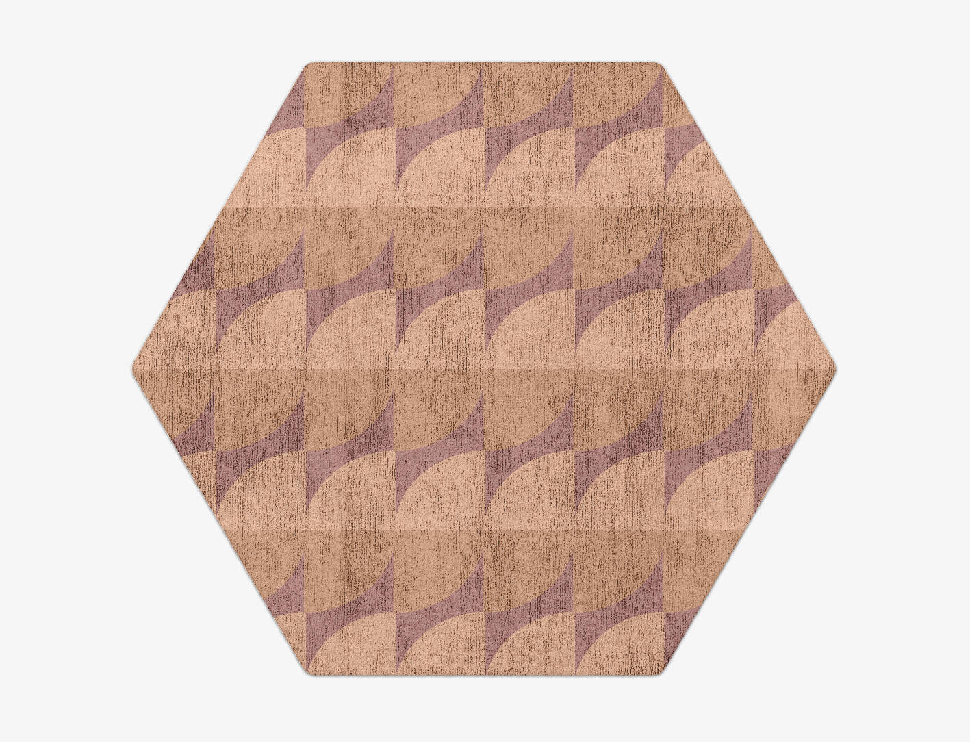 Fiddle Geometric Hexagon Hand Tufted Bamboo Silk Custom Rug by Rug Artisan