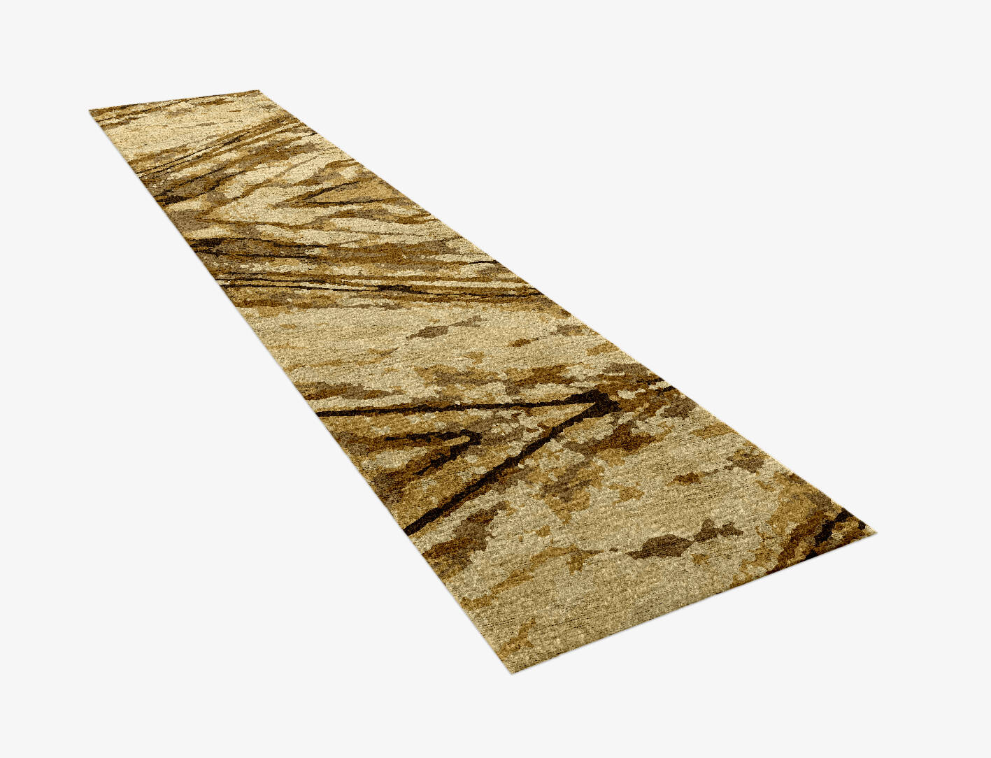 Fields Surface Art Runner Hand Knotted Bamboo Silk Custom Rug by Rug Artisan