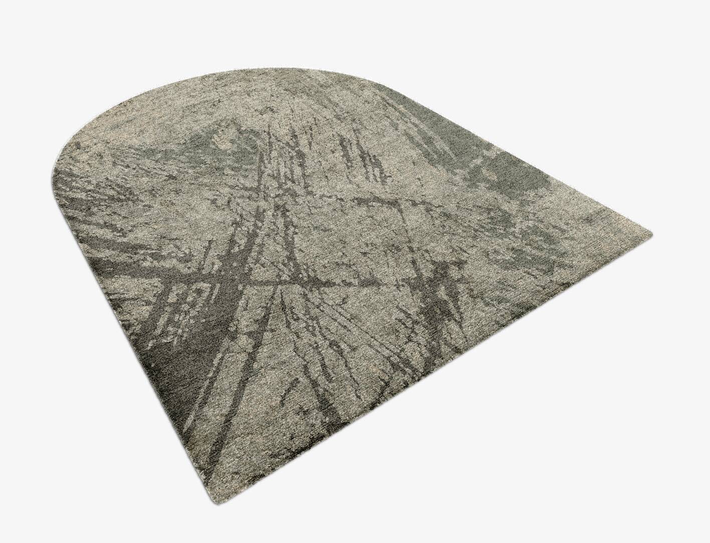 Fine Lines Brush Strokes Arch Hand Knotted Bamboo Silk Custom Rug by Rug Artisan