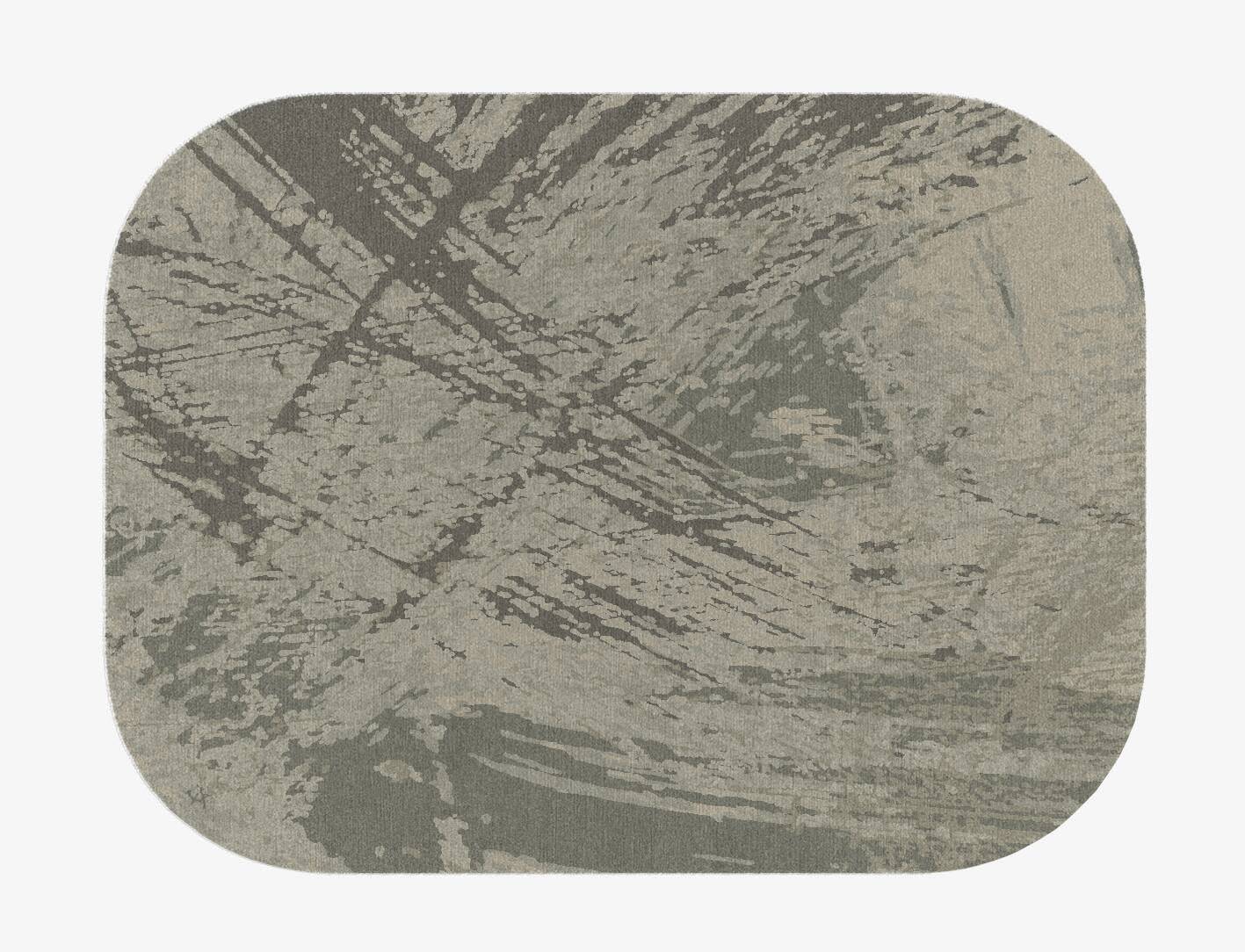 Fine Lines Brush Strokes Oblong Hand Knotted Tibetan Wool Custom Rug by Rug Artisan