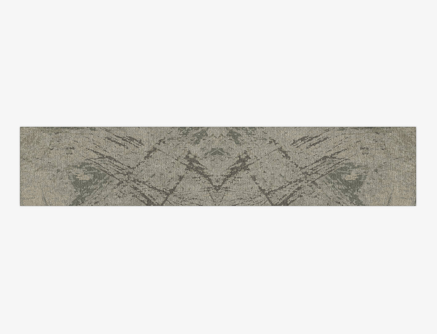 Fine Lines Brush Strokes Runner Hand Knotted Tibetan Wool Custom Rug by Rug Artisan