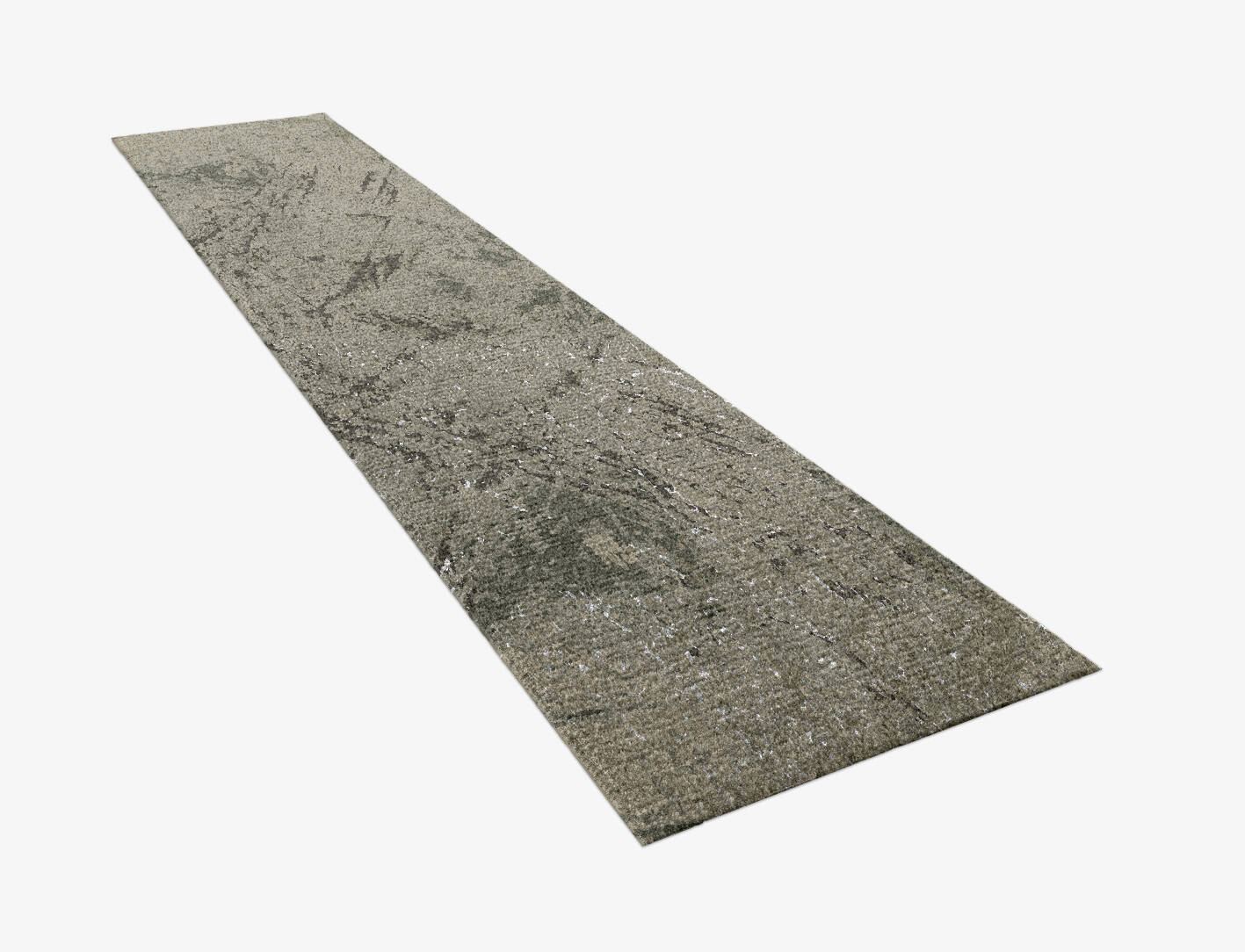 Fine Lines Brush Strokes Runner Hand Knotted Tibetan Wool Custom Rug by Rug Artisan