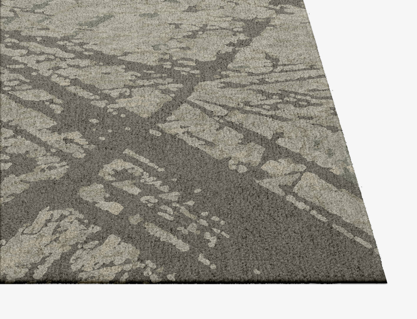 Fine Lines Brush Strokes Square Hand Knotted Tibetan Wool Custom Rug by Rug Artisan
