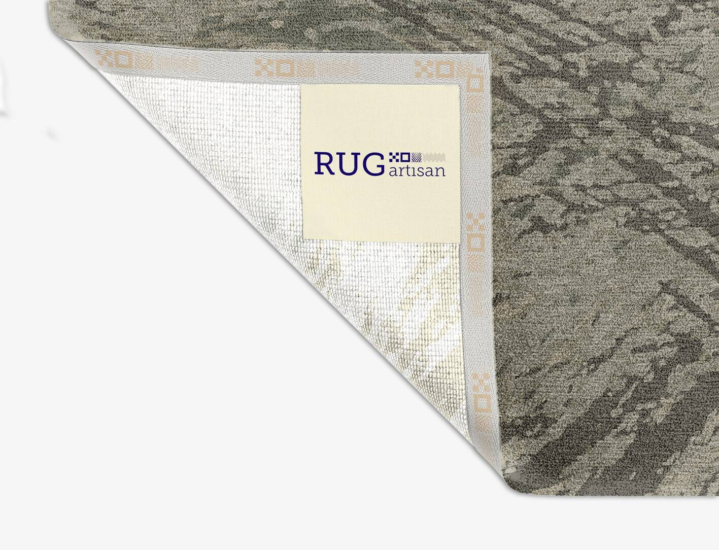 Fine Lines Brush Strokes Square Hand Knotted Tibetan Wool Custom Rug by Rug Artisan