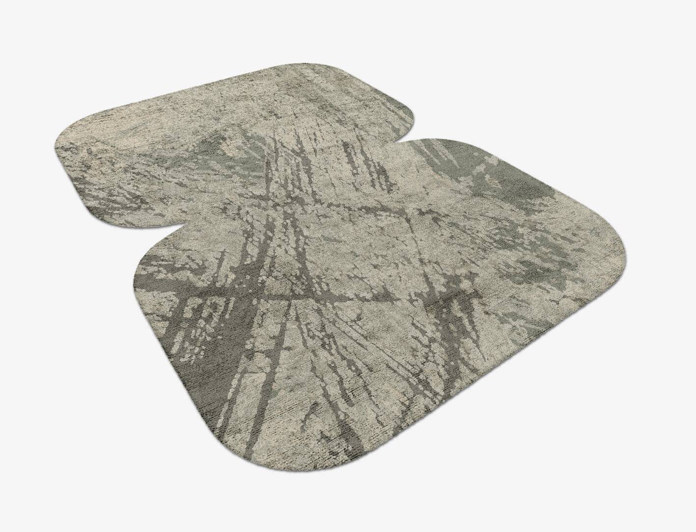 Fine Lines Brush Strokes Eight Hand Tufted Bamboo Silk Custom Rug by Rug Artisan