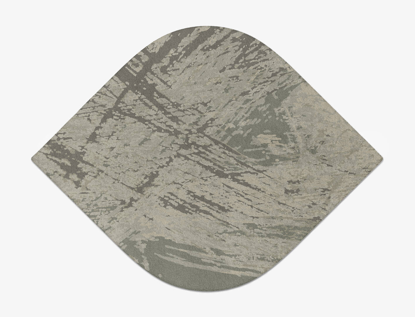 Fine Lines Brush Strokes Ogee Hand Tufted Pure Wool Custom Rug by Rug Artisan