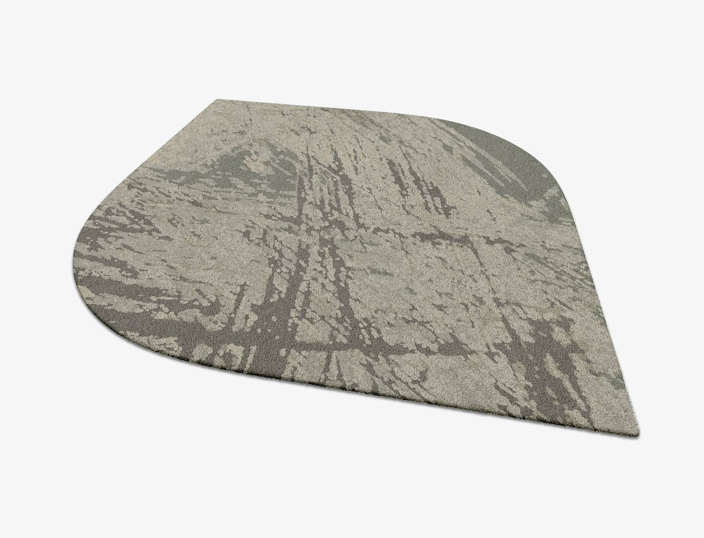 Fine Lines Brush Strokes Ogee Hand Tufted Pure Wool Custom Rug by Rug Artisan