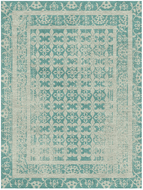 Finial Vintage Rectangle Hand Knotted Tibetan Wool Custom Rug by Rug Artisan