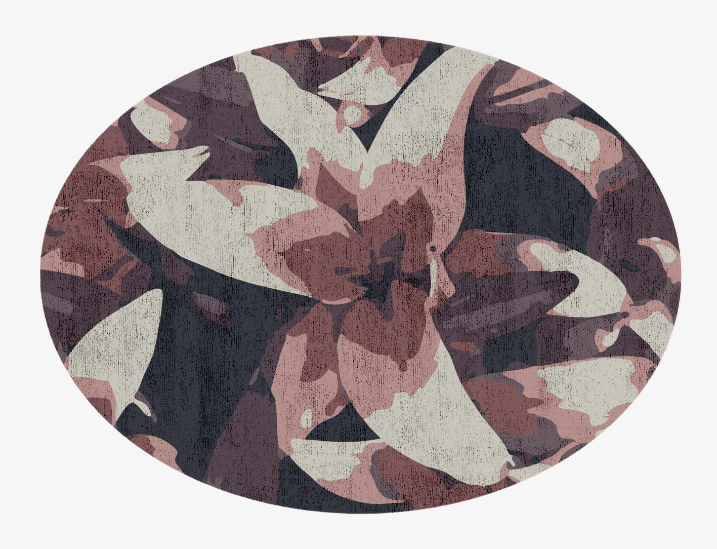 Fiorella Floral Oval Hand Knotted Bamboo Silk Custom Rug by Rug Artisan
