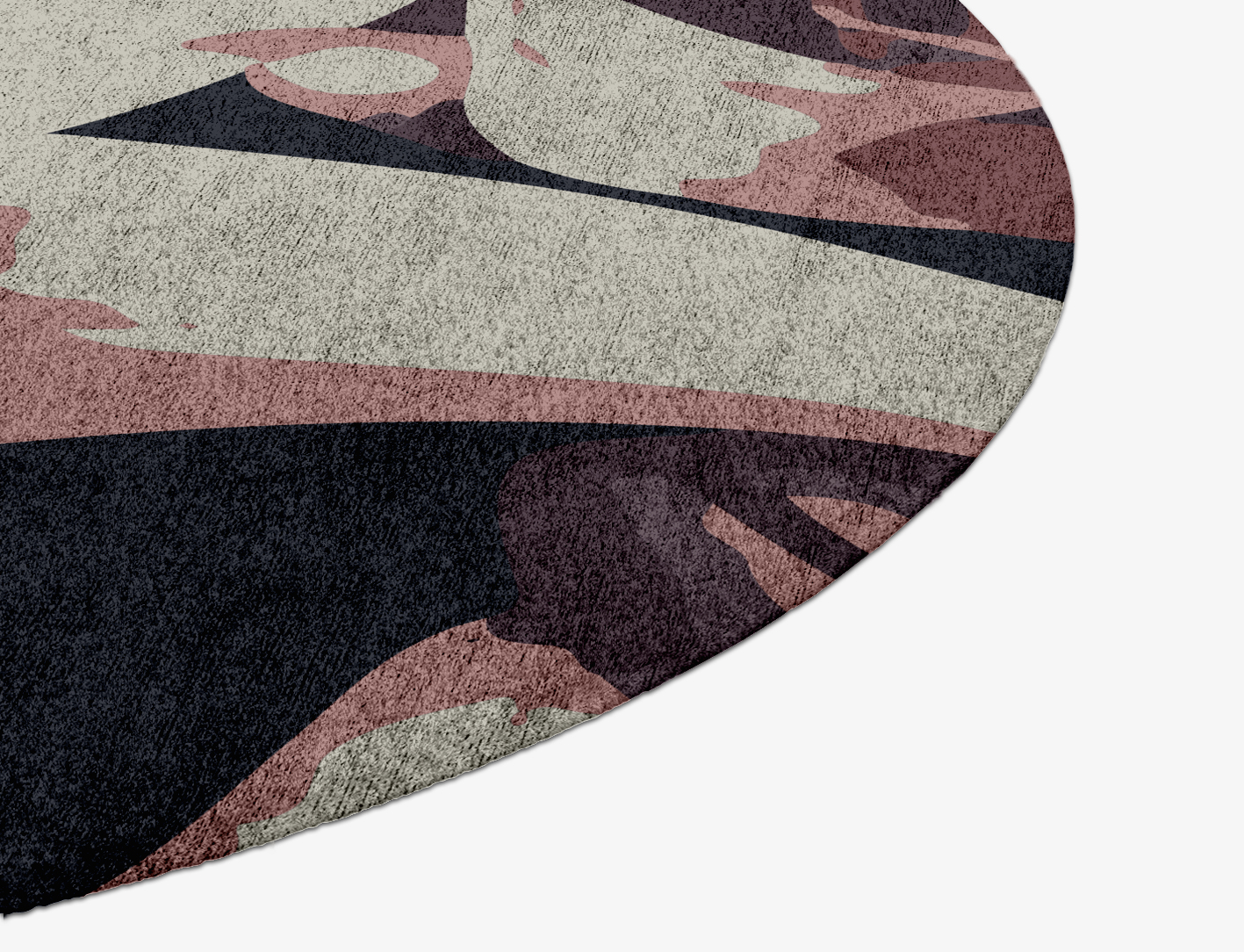 Fiorella Floral Round Hand Knotted Bamboo Silk Custom Rug by Rug Artisan