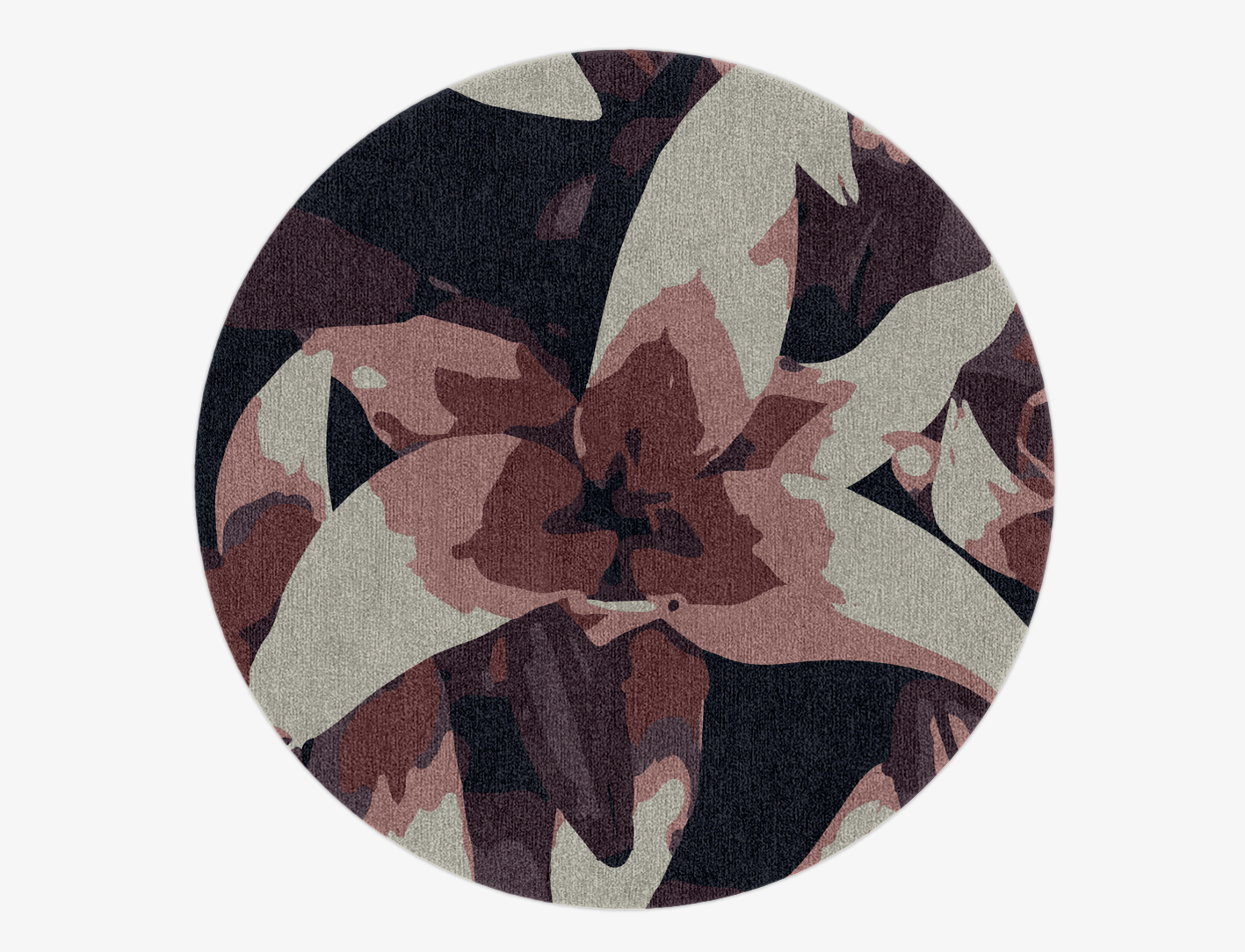 Fiorella Floral Round Hand Knotted Tibetan Wool Custom Rug by Rug Artisan