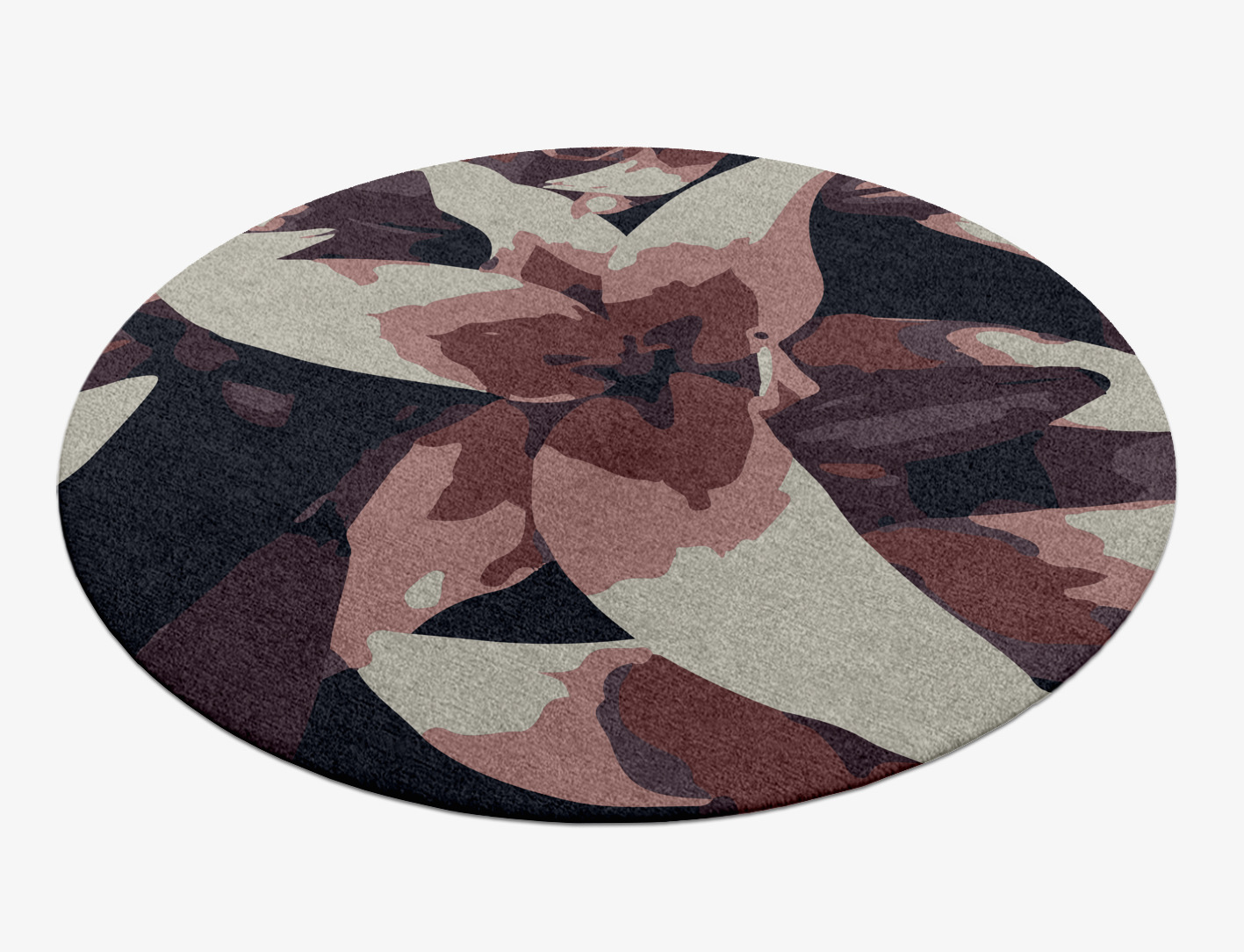Fiorella Floral Round Hand Knotted Tibetan Wool Custom Rug by Rug Artisan