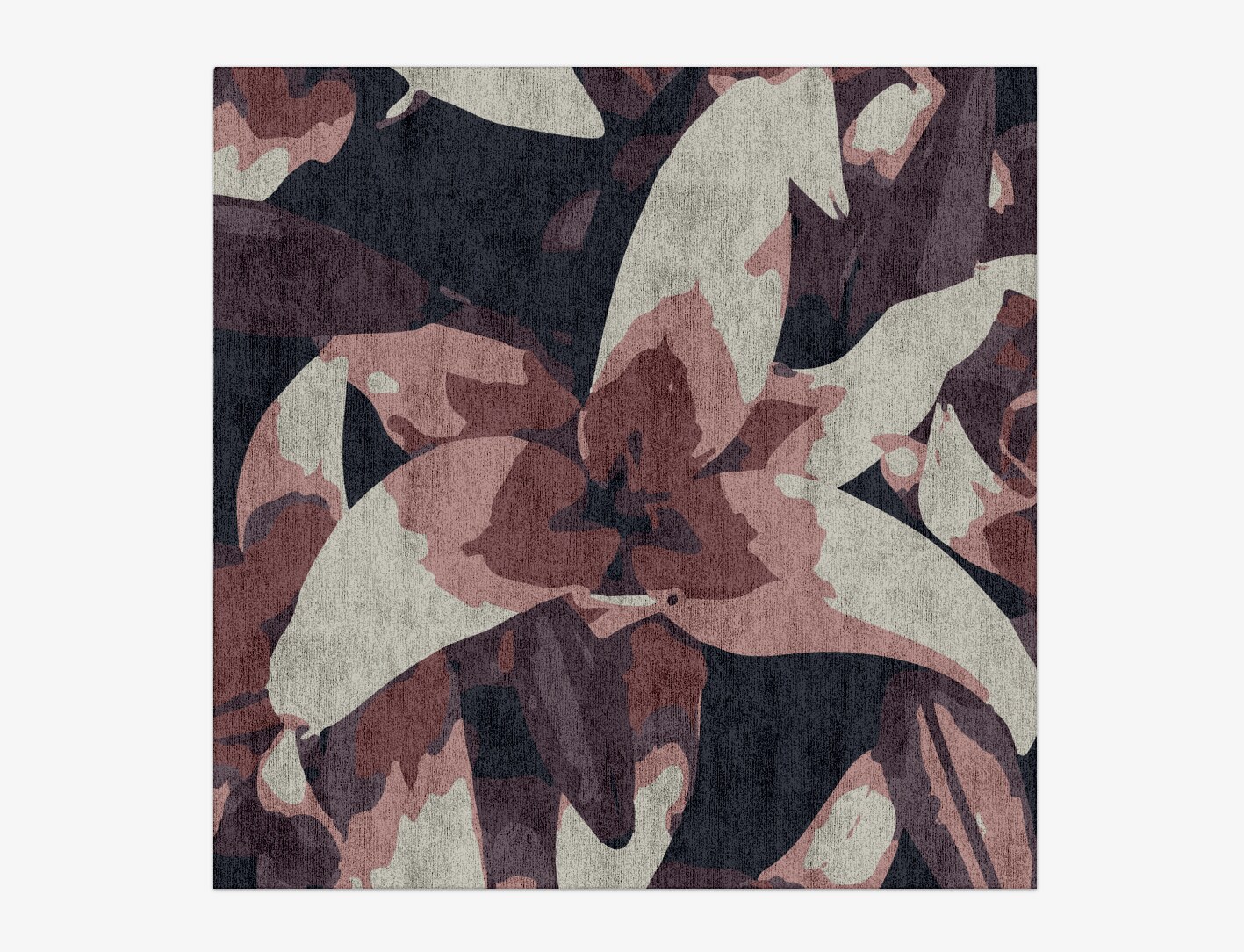 Fiorella Floral Square Hand Knotted Bamboo Silk Custom Rug by Rug Artisan