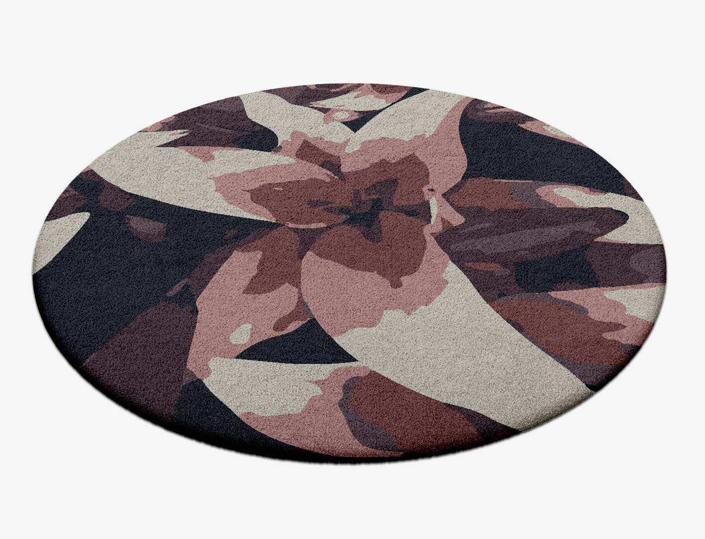 Fiorella Floral Round Hand Tufted Pure Wool Custom Rug by Rug Artisan