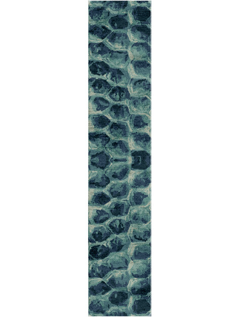Fish Scales Animal Prints Runner Hand Tufted Bamboo Silk Custom Rug by Rug Artisan