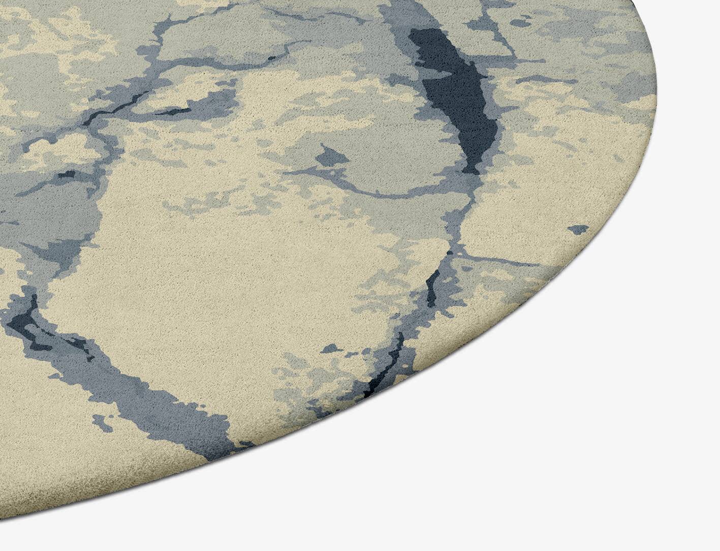 Fissure Surface Art Oval Hand Tufted Pure Wool Custom Rug by Rug Artisan