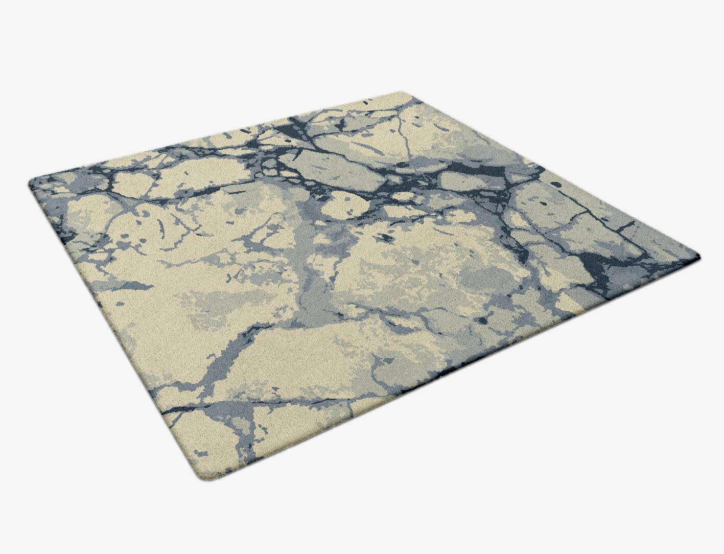 Fissure Surface Art Square Hand Tufted Pure Wool Custom Rug by Rug Artisan