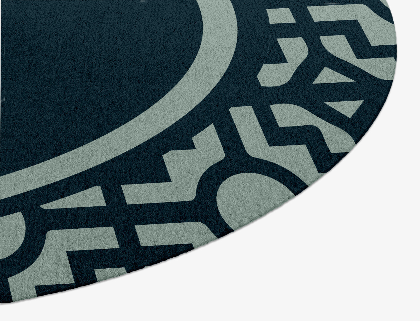 Flakey Geometric Oval Hand Knotted Tibetan Wool Custom Rug by Rug Artisan