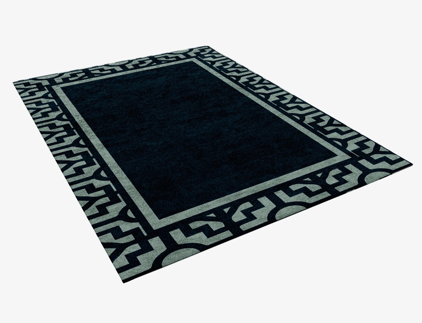 Flakey Geometric Rectangle Hand Knotted Bamboo Silk Custom Rug by Rug Artisan