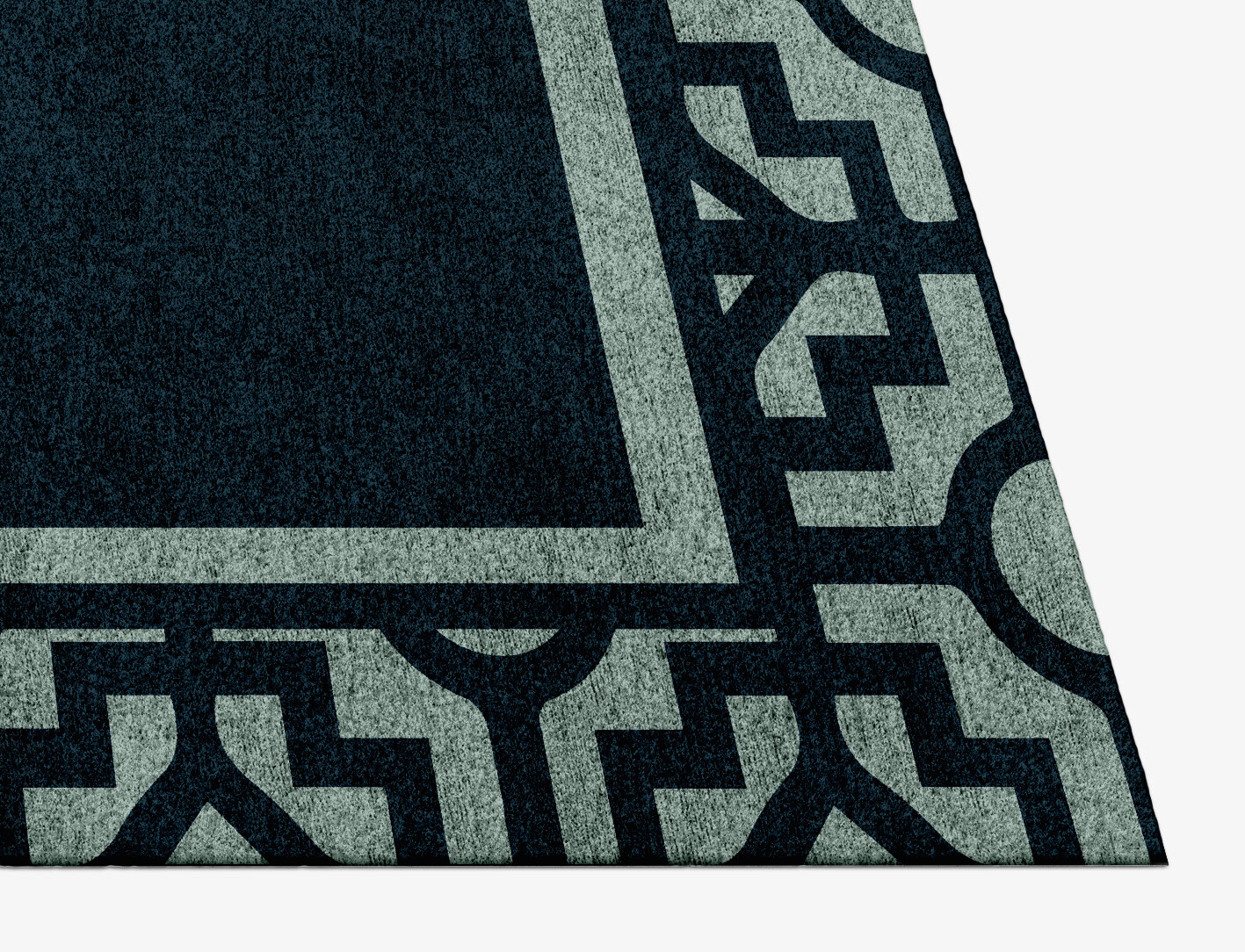 Flakey Geometric Rectangle Hand Knotted Bamboo Silk Custom Rug by Rug Artisan