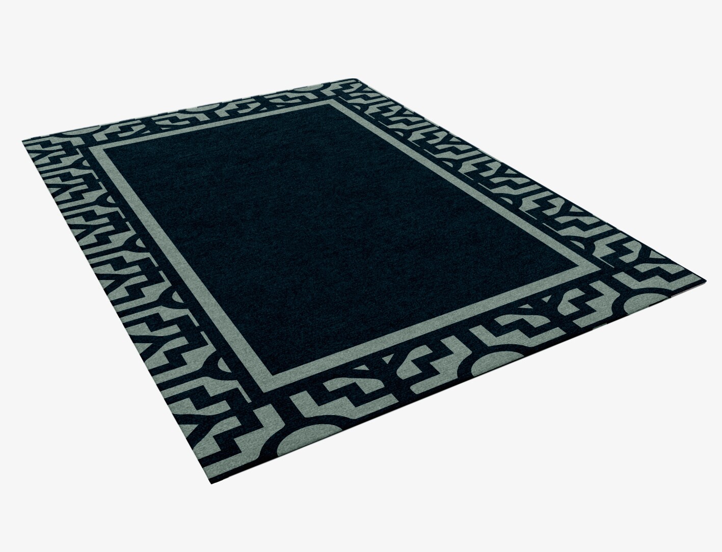 Flakey Geometric Rectangle Hand Knotted Tibetan Wool Custom Rug by Rug Artisan