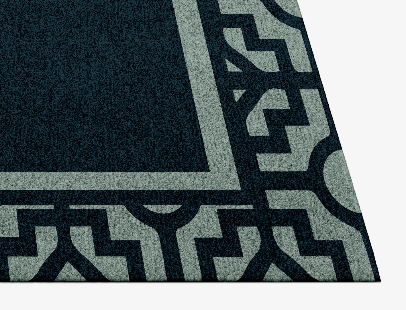 Flakey Geometric Rectangle Hand Knotted Tibetan Wool Custom Rug by Rug Artisan