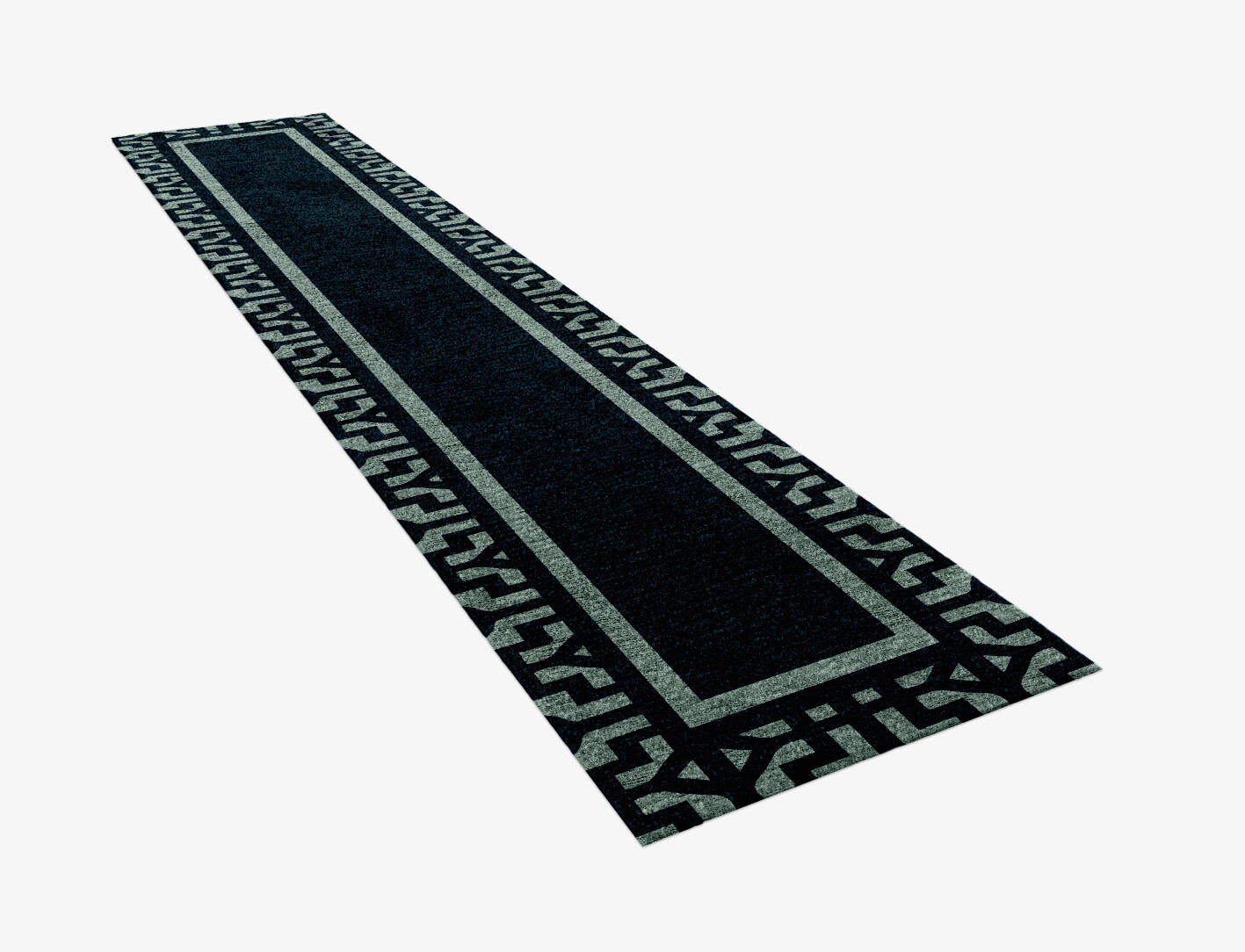 Flakey Geometric Runner Hand Knotted Bamboo Silk Custom Rug by Rug Artisan