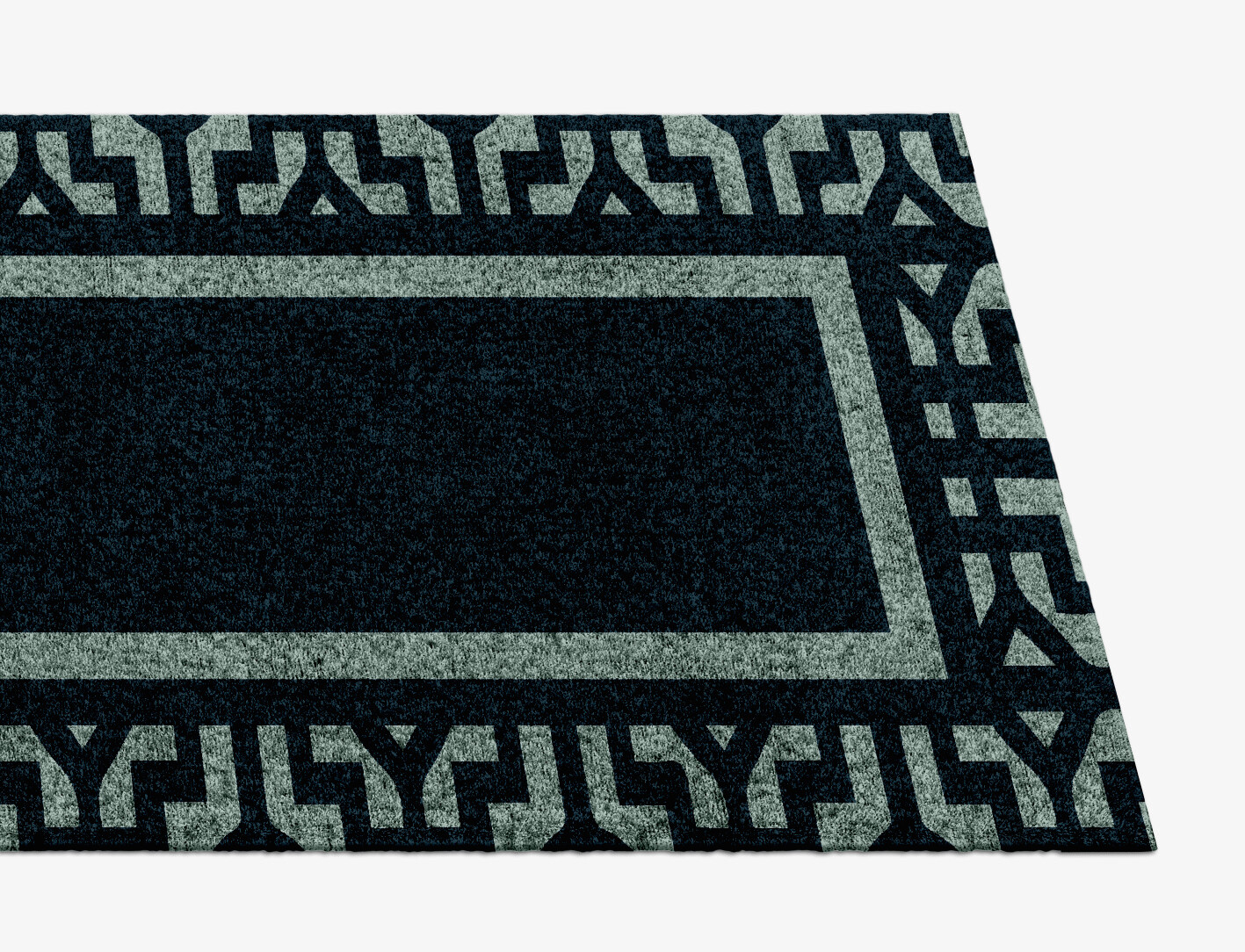 Flakey Geometric Runner Hand Knotted Bamboo Silk Custom Rug by Rug Artisan