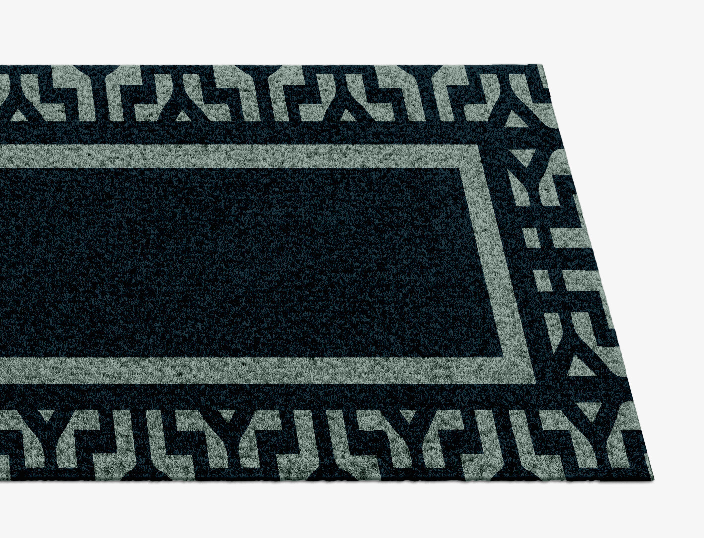 Flakey Geometric Runner Hand Knotted Tibetan Wool Custom Rug by Rug Artisan