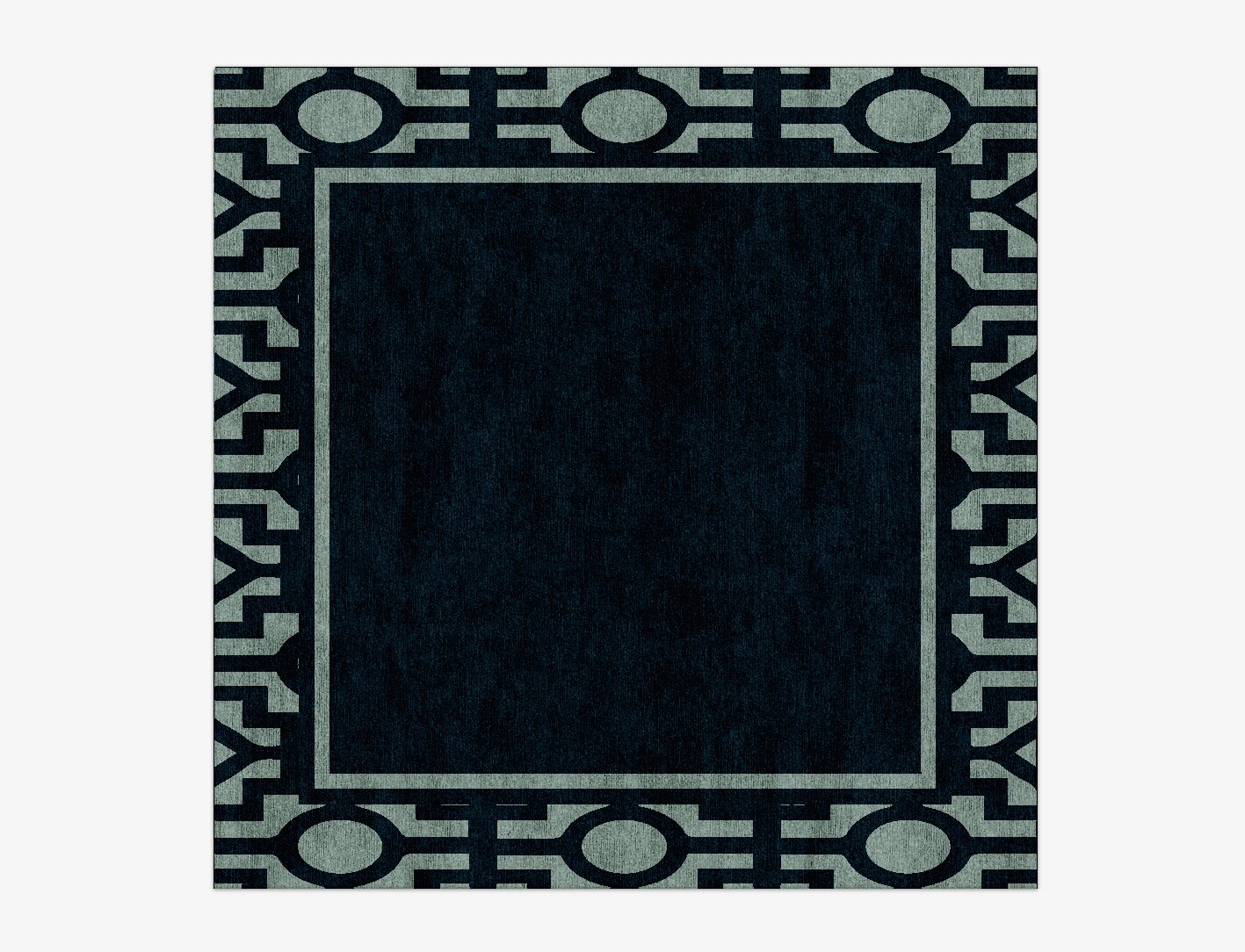 Flakey Geometric Square Hand Knotted Bamboo Silk Custom Rug by Rug Artisan